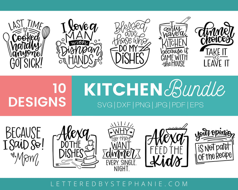Kitchen saying svg, funny kitchen towel designs SVG Lettered by Stephanie 