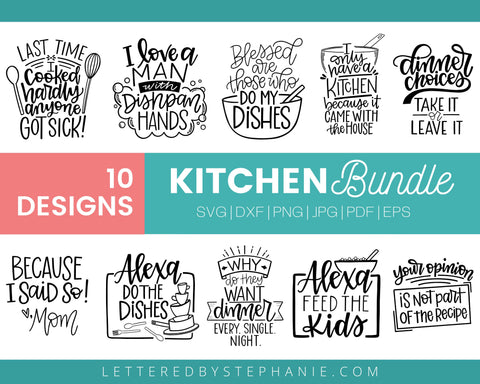 Kitchen saying svg, funny kitchen towel designs SVG Lettered by Stephanie 