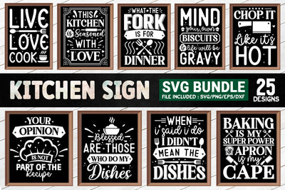 Kitchen Sign SVG Bundle SVG Regulrcrative 