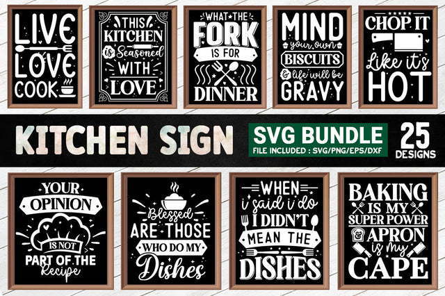 Kitchen Sign SVG Bundle SVG Regulrcrative 