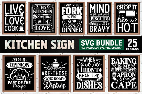 Kitchen Sign SVG Bundle SVG Regulrcrative 