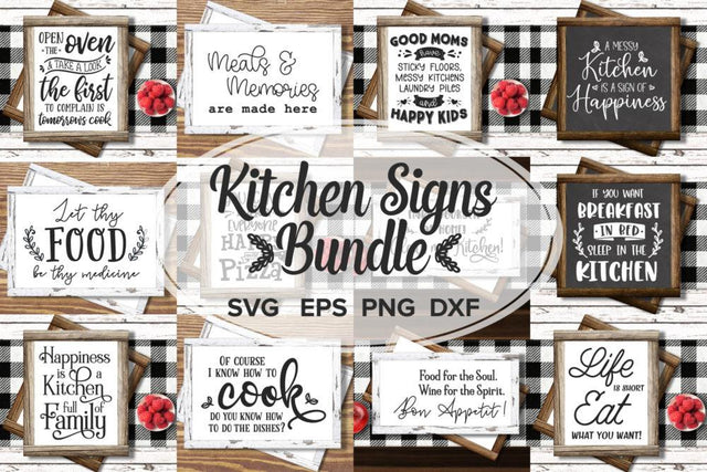 Kitchen Signs Svg Bundle, Kitchen Svg, Pot Holder Svg, Kitchen Towel Svg SVG Craft Pixel Perfect 