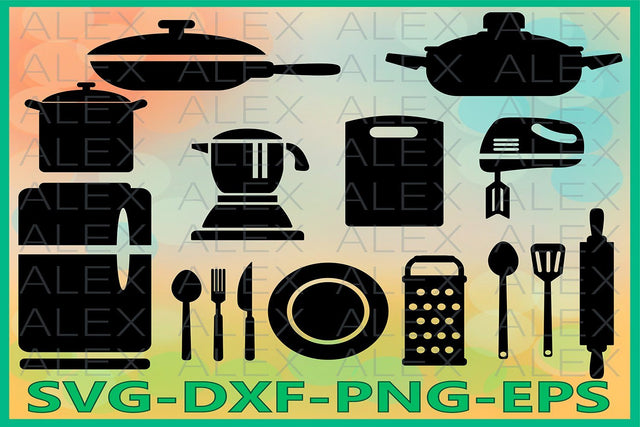 Kitchen Silhouette SVG SVG AlexSVGStudio 