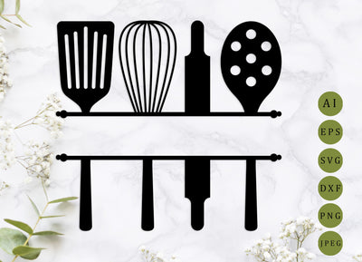Kitchen split monogram svg, Family monogram svg, Last name sign svg SVG AnastasiyaArtDesign 