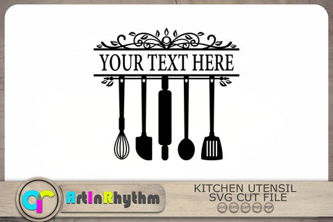 Kitchen Split Monogram Svg, Kitchen Monogram Svg, Kitchen Svg, Kitchen Utensil Svg SVG Artinrhythm shop 