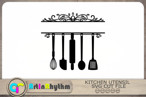 Kitchen Split Monogram Svg, Kitchen Monogram Svg, Kitchen Svg, Kitchen Utensil Svg SVG Artinrhythm shop 