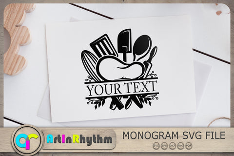 Kitchen Split Monogram Svg, Kitchen Tools Svg, Kitchen Svg, Chef Svg SVG Artinrhythm shop 