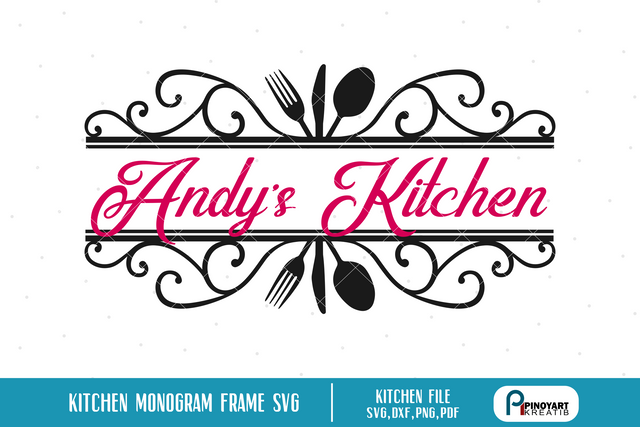Kitchen Split Monogram svg SVG Pinoyart Kreatib 