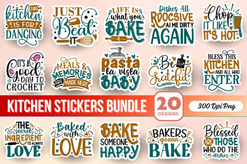 Kitchen Stickers Bundle Sublimation Regulrcrative 