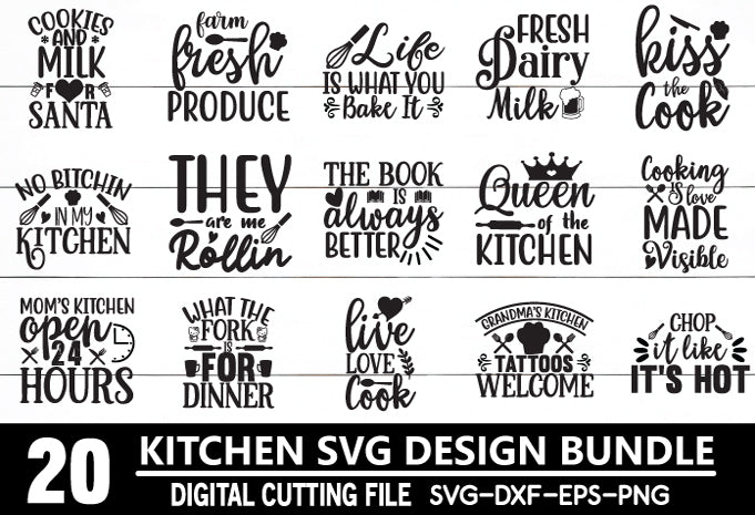 Kitchen Sign SVG Bundle  Funny Kitchen Sayings - So Fontsy