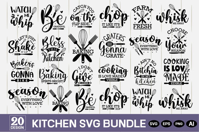 Kitchen Svg Bundle ,Happy Kitchen SVG Cut File Bundle SVG designmaster24 