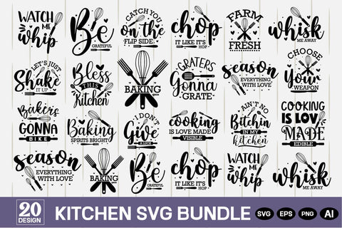 Kitchen Svg Bundle ,Happy Kitchen SVG Cut File Bundle SVG designmaster24 