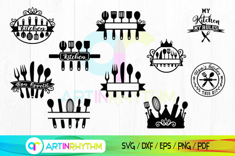 Kitchen Svg Bundle, Kitchen Monograms Svg, Kitchen Svg, Kitchen Utensils Svg, Kitchen Tools Svg, Cooking Svg SVG Artinrhythm shop 
