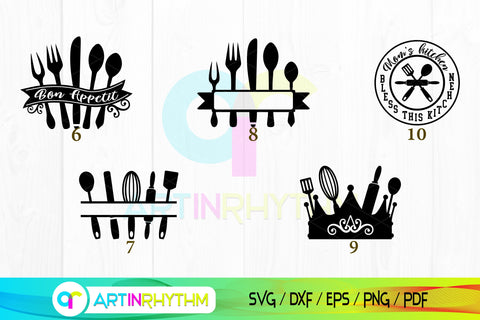 Kitchen Svg Bundle, Kitchen Monograms Svg, Kitchen Svg, Kitchen Utensils Svg, Kitchen Tools Svg, Cooking Svg SVG Artinrhythm shop 