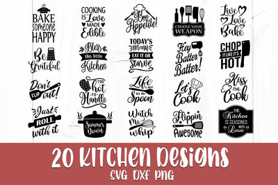 Kitchen Svg Bundle, Kitchen Sayings Svg, Kitchen Quotes Svg SVG Litke Designs 