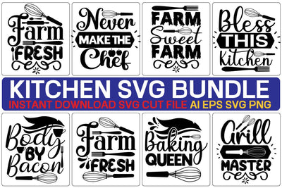 Kitchen Svg Bundle SVG designmaster24 