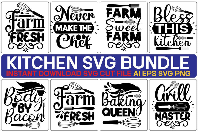 Kitchen Svg Bundle SVG designmaster24 