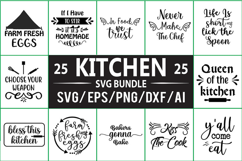 Kitchen SVG Bundle - So Fontsy