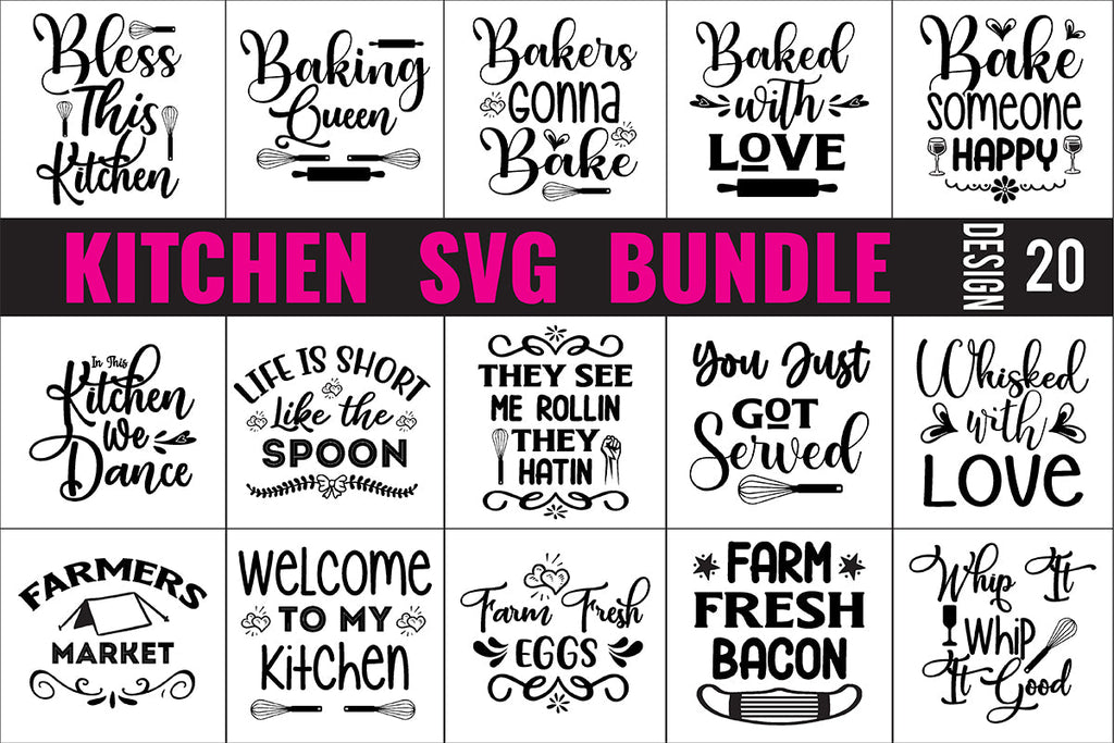 Kitchen SVG Bundle - So Fontsy