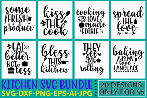 Kitchen Svg Bundle SVG Syaman 