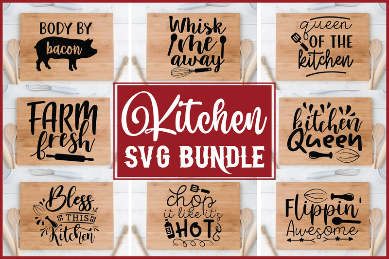 Kitchen Svg Design Bundle - So Fontsy