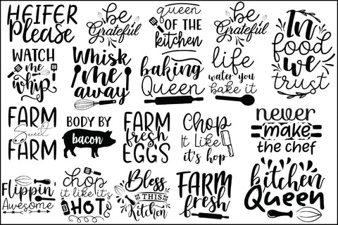 Kitchen Svg Design Bundle SVG Creativeart88 