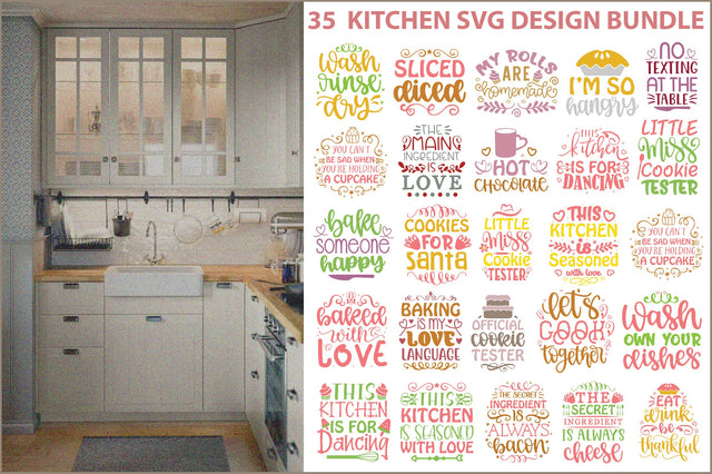 Kitchen Svg Design Bundle SVG Creativeart88 