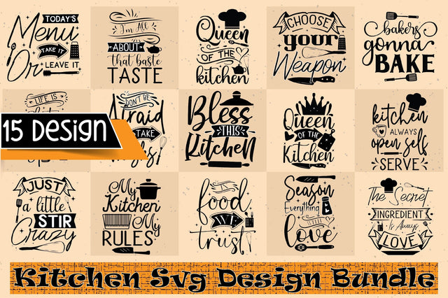 Kitchen Svg Design Bundle SVG Creativeart88 