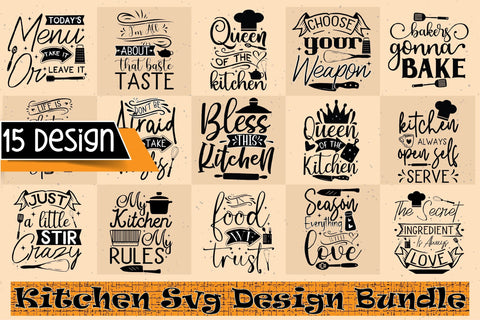 Kitchen Svg Design Bundle SVG Creativeart88 