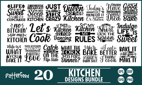 Kitchen SVG Designs Bundle SVG PatternFeed8 