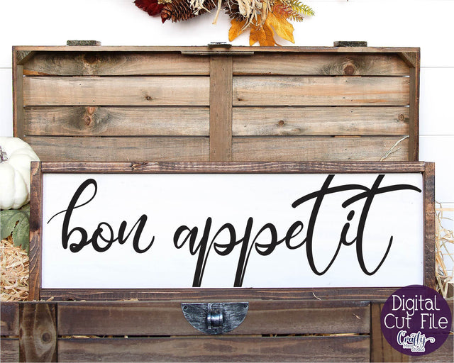 Kitchen Svg, Farmhouse Svg, Home Sign, Bon Appetit SVG Crafty Mama Studios 