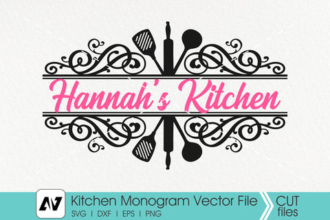 Kitchen Svg, Kitchen Monogram Svg, Kitchen Utensils Svg SVG Pinoyart Kreatib 