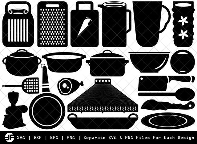 Kitchen SVG | Kitchen Silhouette Bundle | SVG Cut File SVG ETC Craft 