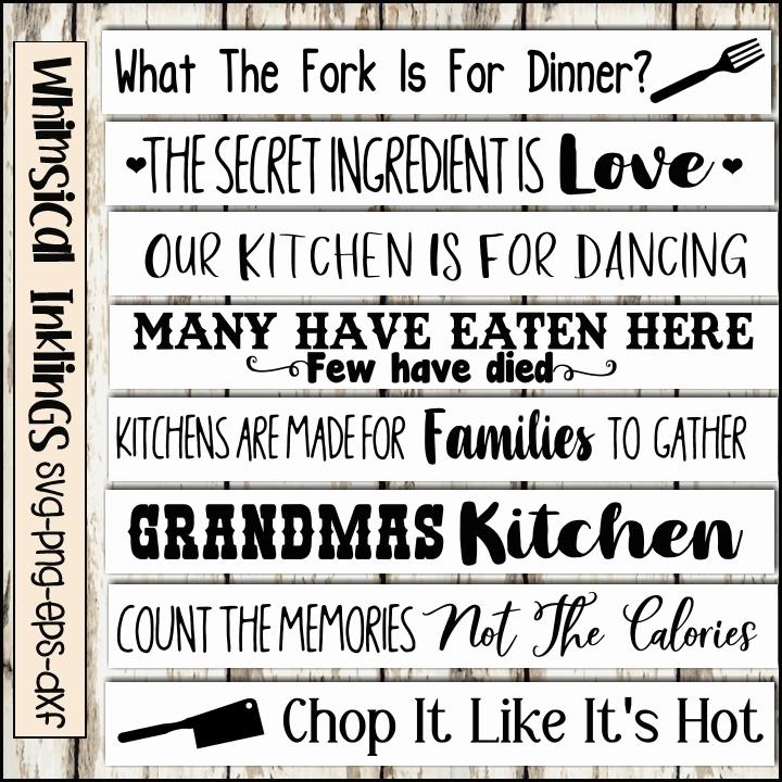 Kitchen SVG Sign Bundle - So Fontsy
