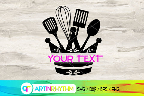 kitchen svg, split monogram, queen of the kitchen SVG Artinrhythm shop 