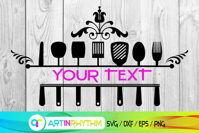 kitchen svg, split monogram SVG Artinrhythm shop 