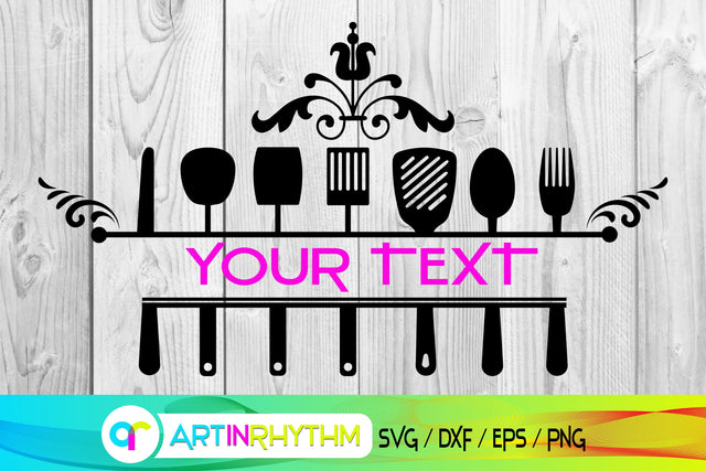 kitchen svg, split monogram SVG Artinrhythm shop 