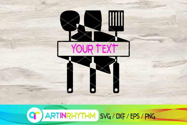 kitchen svg, split monogram SVG Artinrhythm shop 