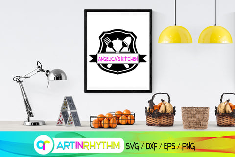 kitchen svg, split monogram SVG Artinrhythm shop 