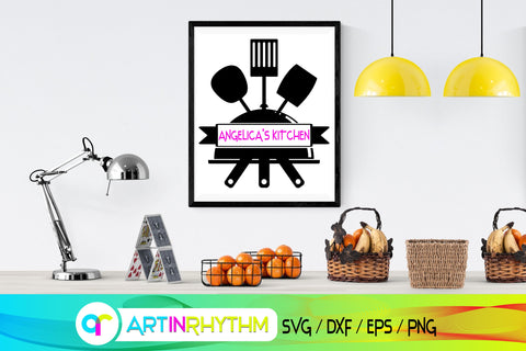 kitchen svg, split monogram SVG Artinrhythm shop 