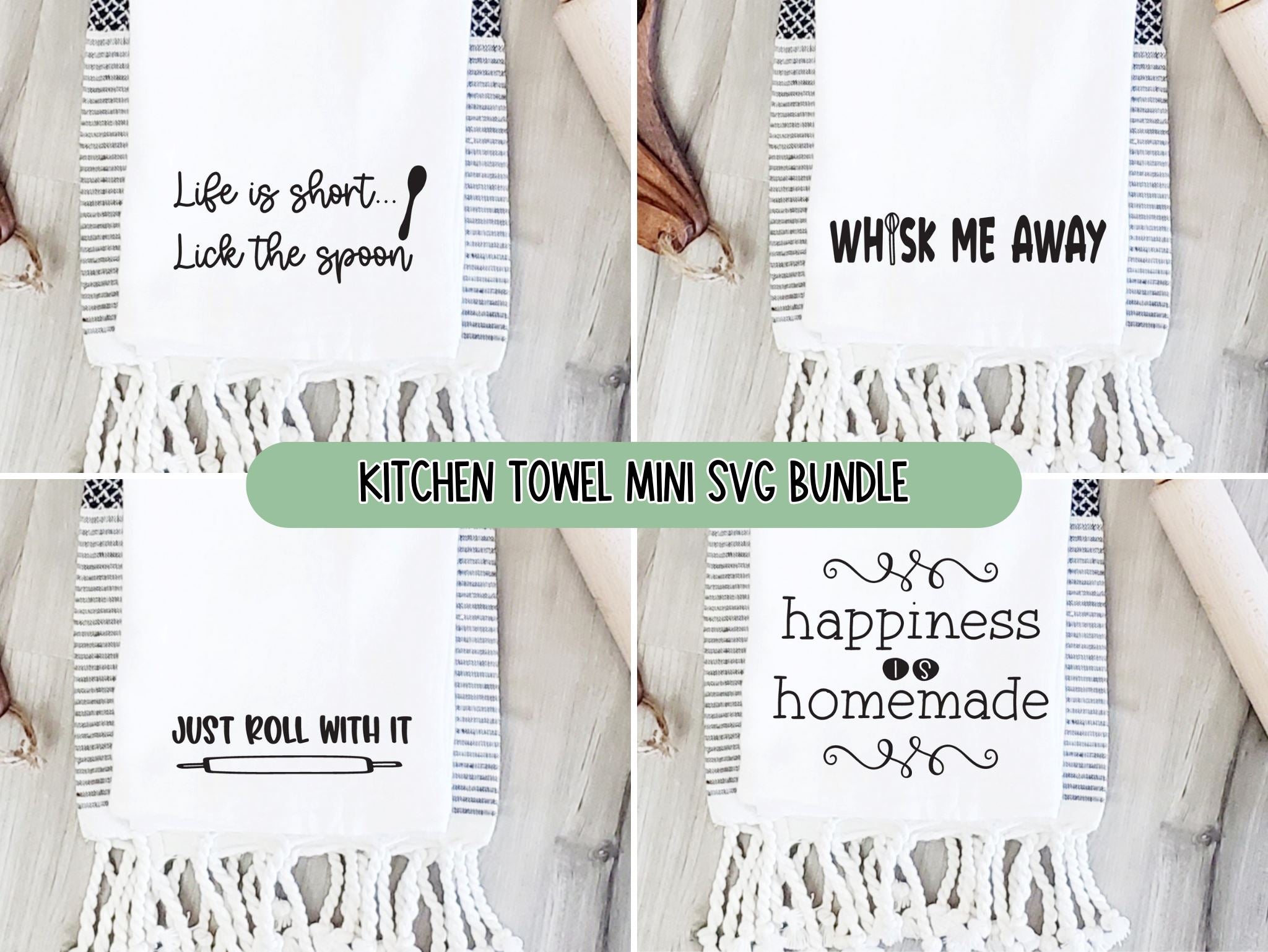 Funny Kitchen Towels Svg Bundle, Funny Dish Towel Sayings