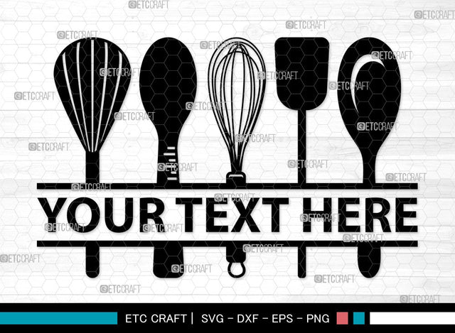 Kitchen Utensil Monogram SVG | Fork Svg | Knife Svg | Utensil Svg | Cutlery Svg | Spoon Clipart SVG ETC Craft 