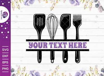 Kitchen Utensils Svg Cut File | Kitchen Split Monogram Svg | Split Svg | Wisk Svg | Spatula Svg | Monogram Baking Svg | Baking Svg | Baking Utensils Svg | Eps | Dxf | Png SVG Reinvent Art 