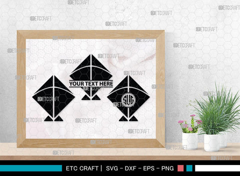 Kite Monogram, Kite Silhouette, Kite SVG, Flying Kite Svg, Kids Svg, Kite String Svg, Wind Kite Svg, SB00443 SVG ETC Craft 