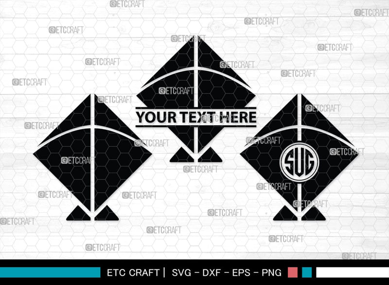 Kite Monogram, Kite Silhouette, Kite SVG, Flying Kite Svg, Kids Svg ...