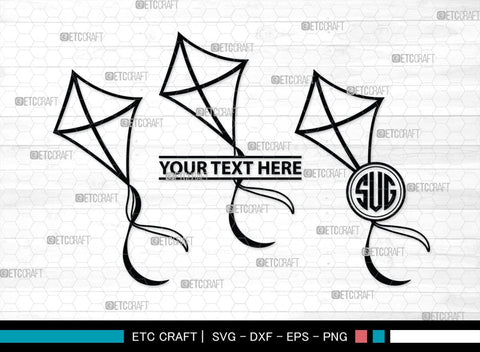 Kite Monogram, Kite Silhouette, Kite SVG, Flying Kite Svg, Kids Svg, Kite String Svg, Wind Kite Svg, SB00443 SVG ETC Craft 