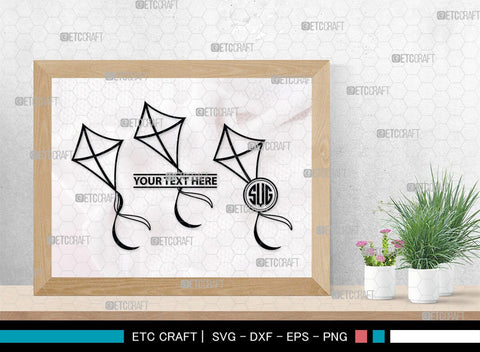 Kite Monogram, Kite Silhouette, Kite SVG, Flying Kite Svg, Kids Svg, Kite String Svg, Wind Kite Svg, SB00443 SVG ETC Craft 