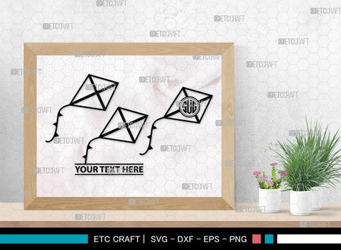 Kite Monogram, Kite Silhouette, Kite SVG, Flying Kite Svg, Kids Svg, Kite String Svg, Wind Kite Svg, SB00443 SVG ETC Craft 