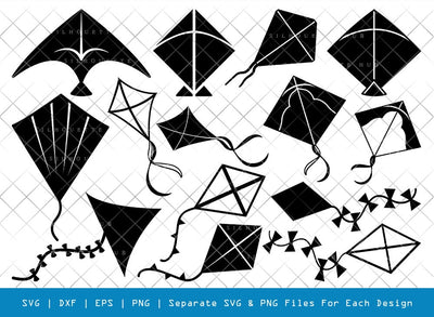 Kite SVG Cut Files | Kite Silhouette | Flying Kite Svg | Kids Svg | Kite String Svg | Wind Kite Svg | Graduate Bundle SVG ETC Craft 