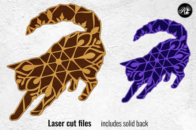 Kitten Pounce mandala cat cut file SVG Angel on Empire 